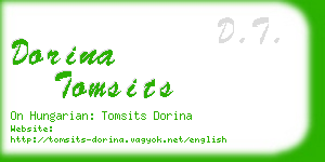 dorina tomsits business card